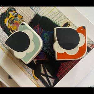 NIB ORLA KIELY CUTE salt and pepper shakers